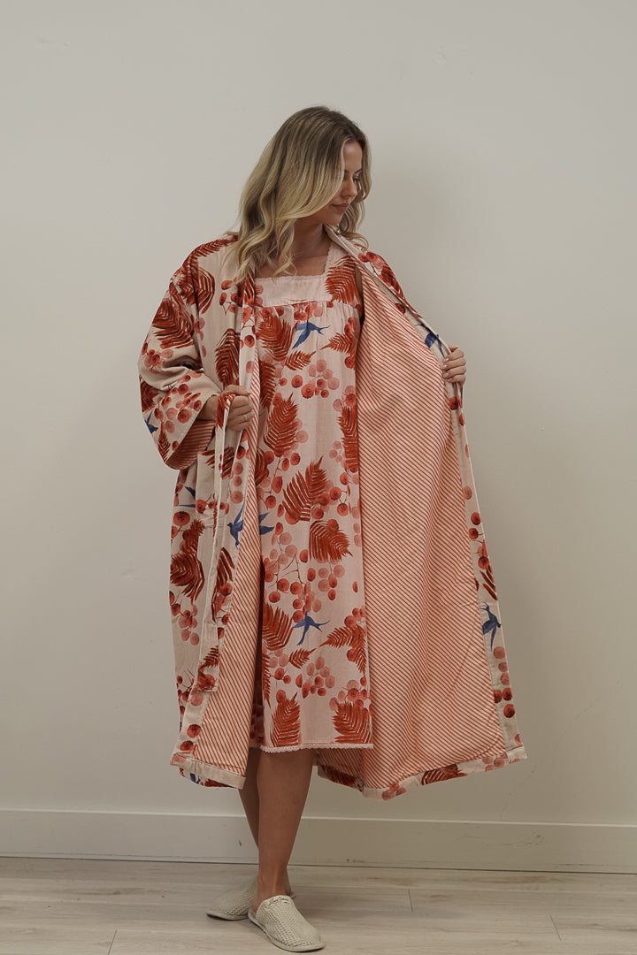 Bloom & Flight Blush Pink Velvet Robe