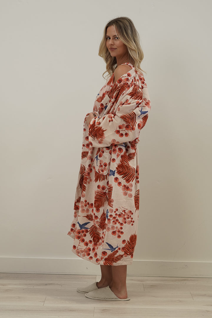 Bloom & Flight Blush Pink Velvet Robe