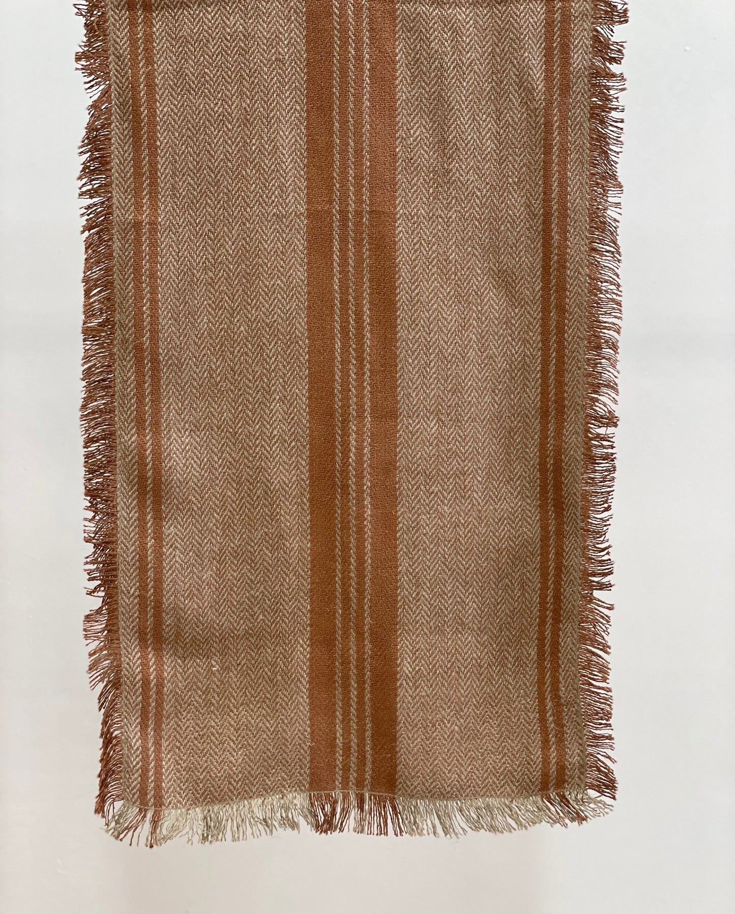 Empire Herringbone Table Runner Natural & Rust
