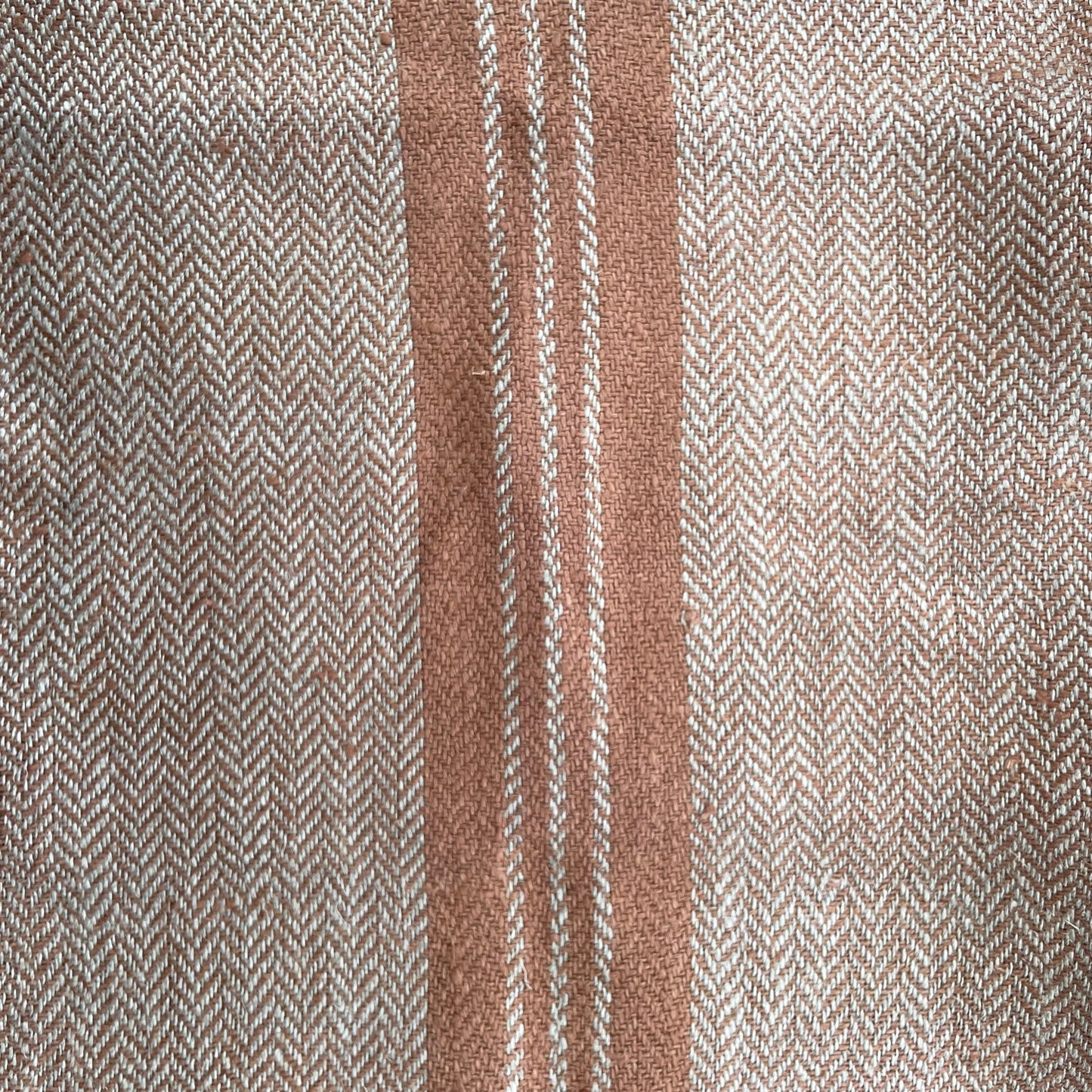Empire Herringbone Table Runner Natural & Rust