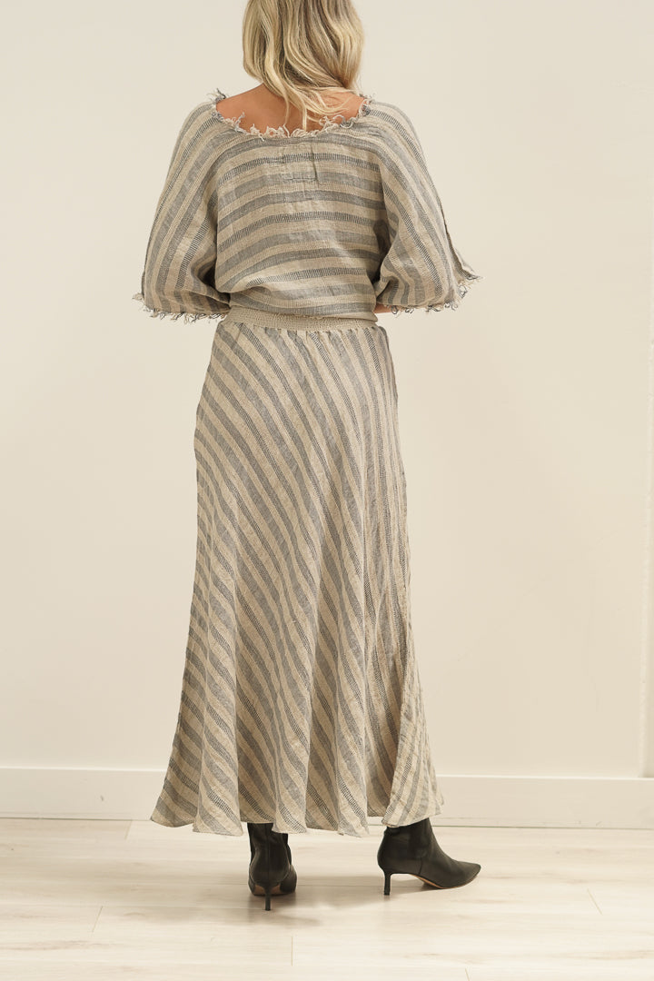 Sarita Linen Top Earth Weave
