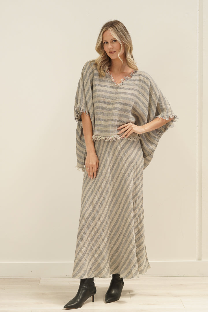 Sarita Linen Top Earth Weave