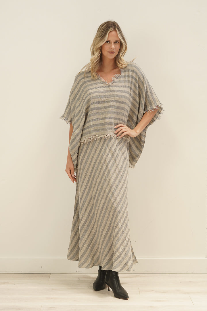 Sarita Linen Top Earth Weave