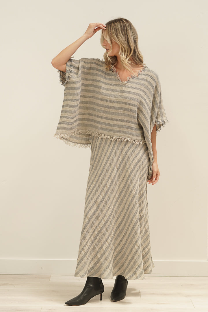 Sarita Linen Top Earth Weave