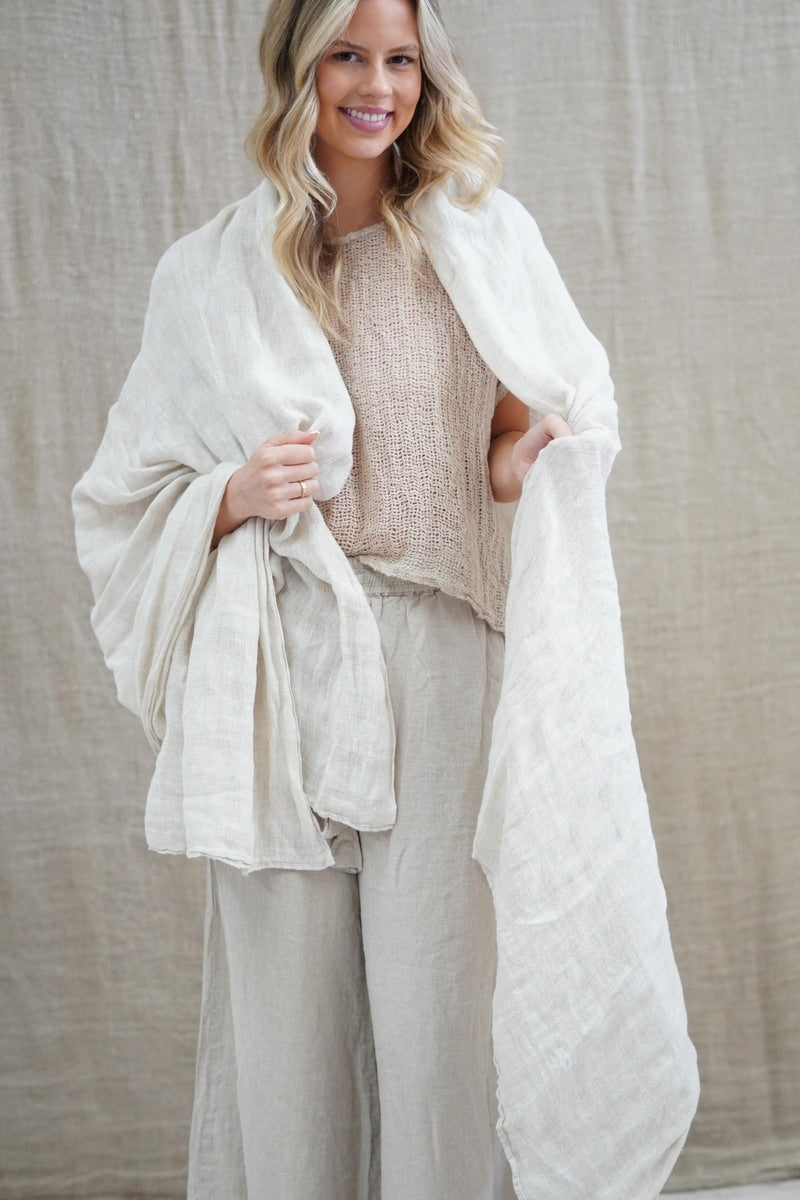 Skye Scarf/Sarong Natural Combo