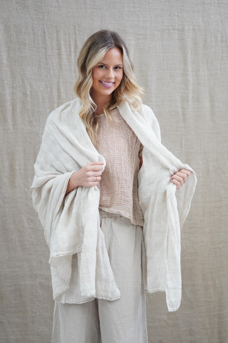 Skye Scarf/Sarong Natural Combo