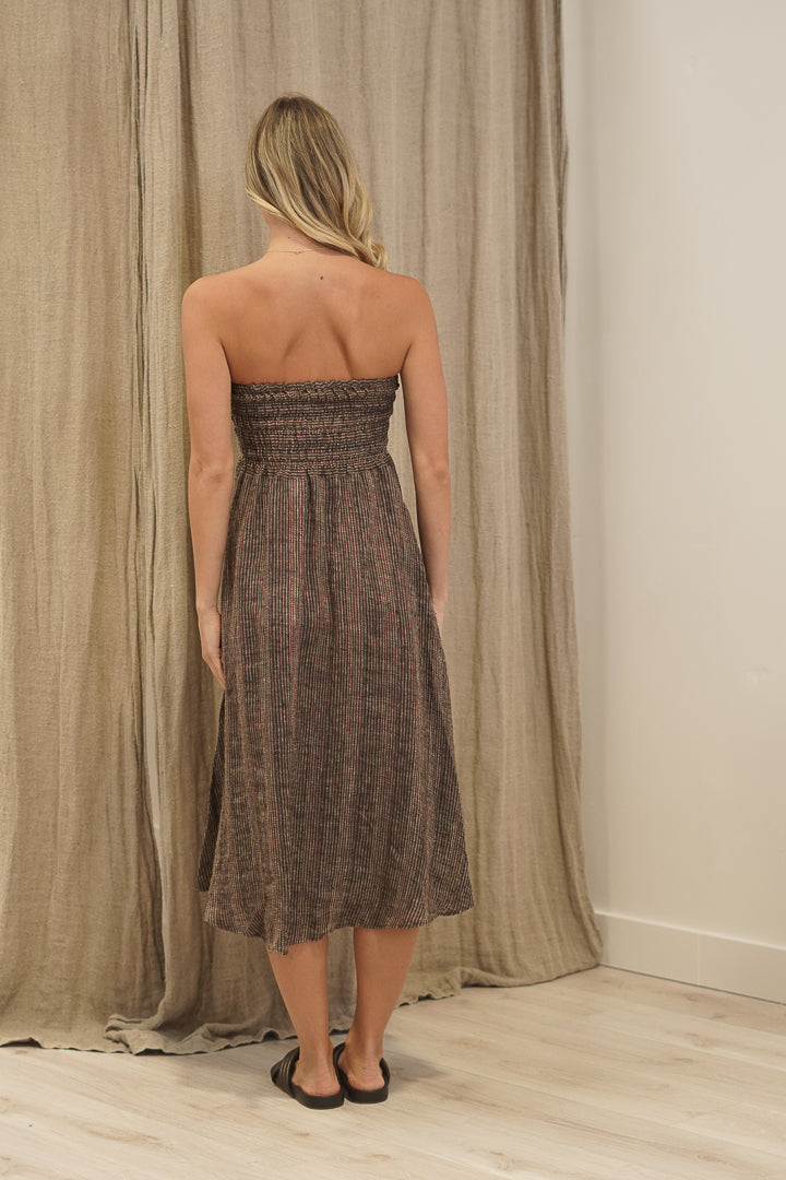 Masie Linen Skirt Toasted Earth Combo