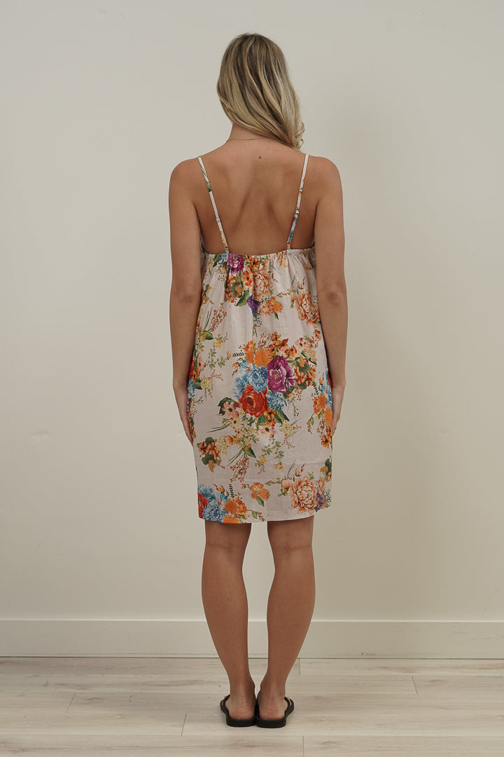 Camilla Bouquet White Slip Dress