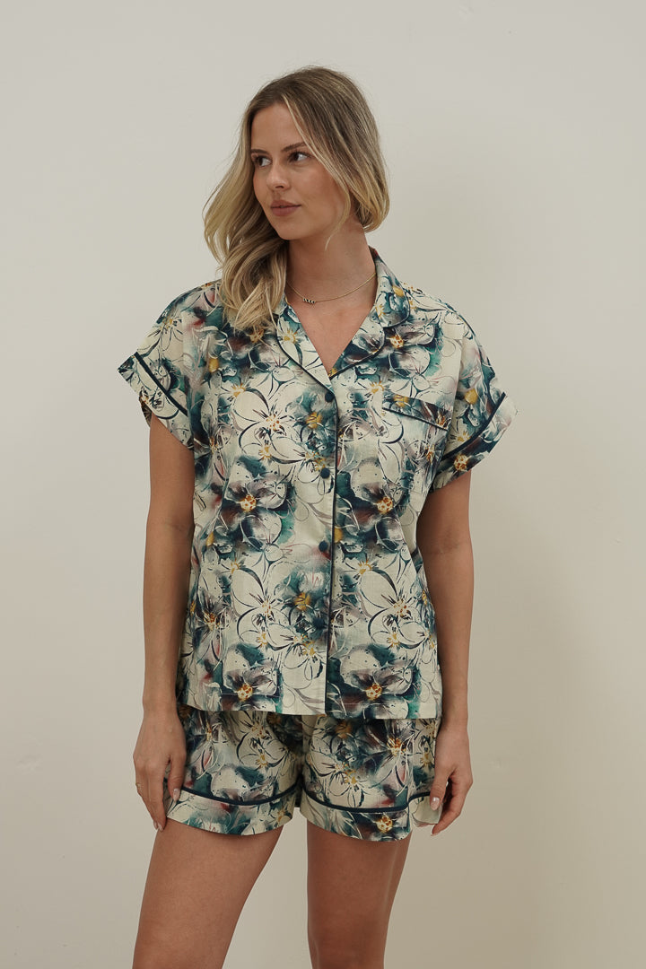 Coastal Botanica Blue Short Pj Set