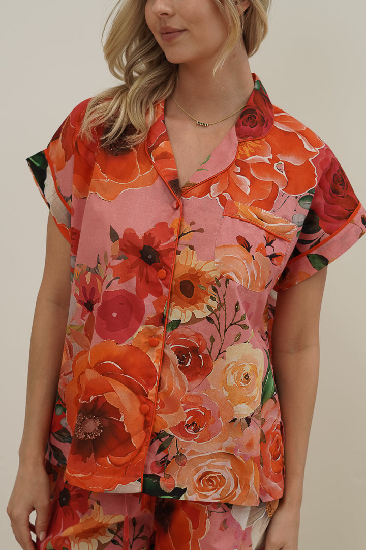 Tuscan Rose Pink Short Pj Set