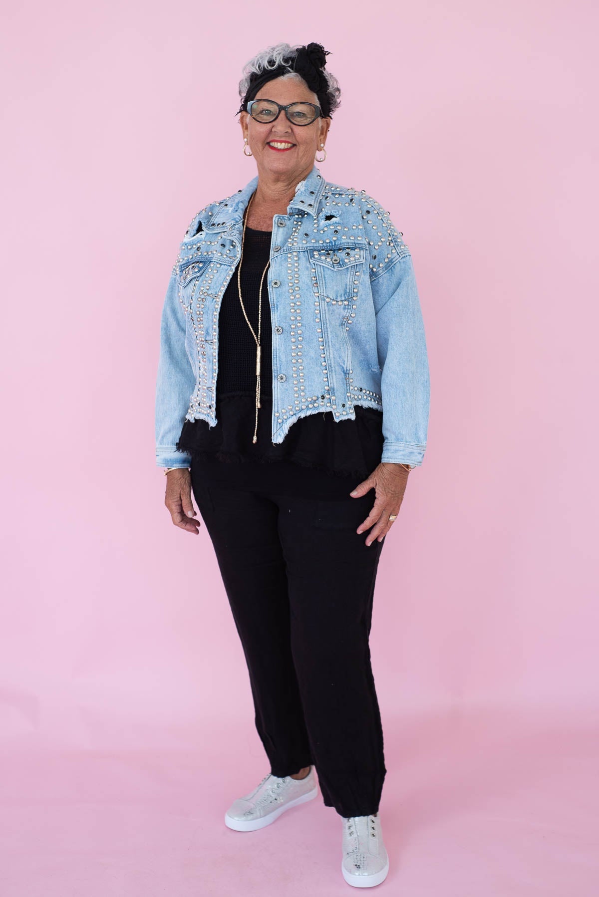 Sass Studded Denim Jacket