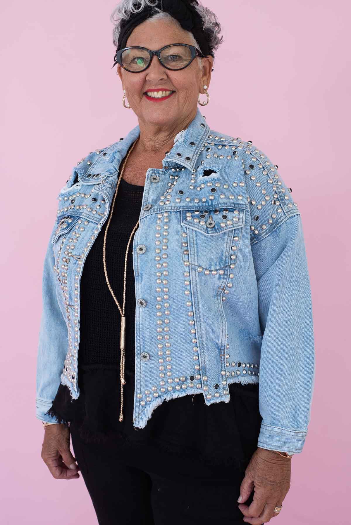 Sass Studded Denim Jacket