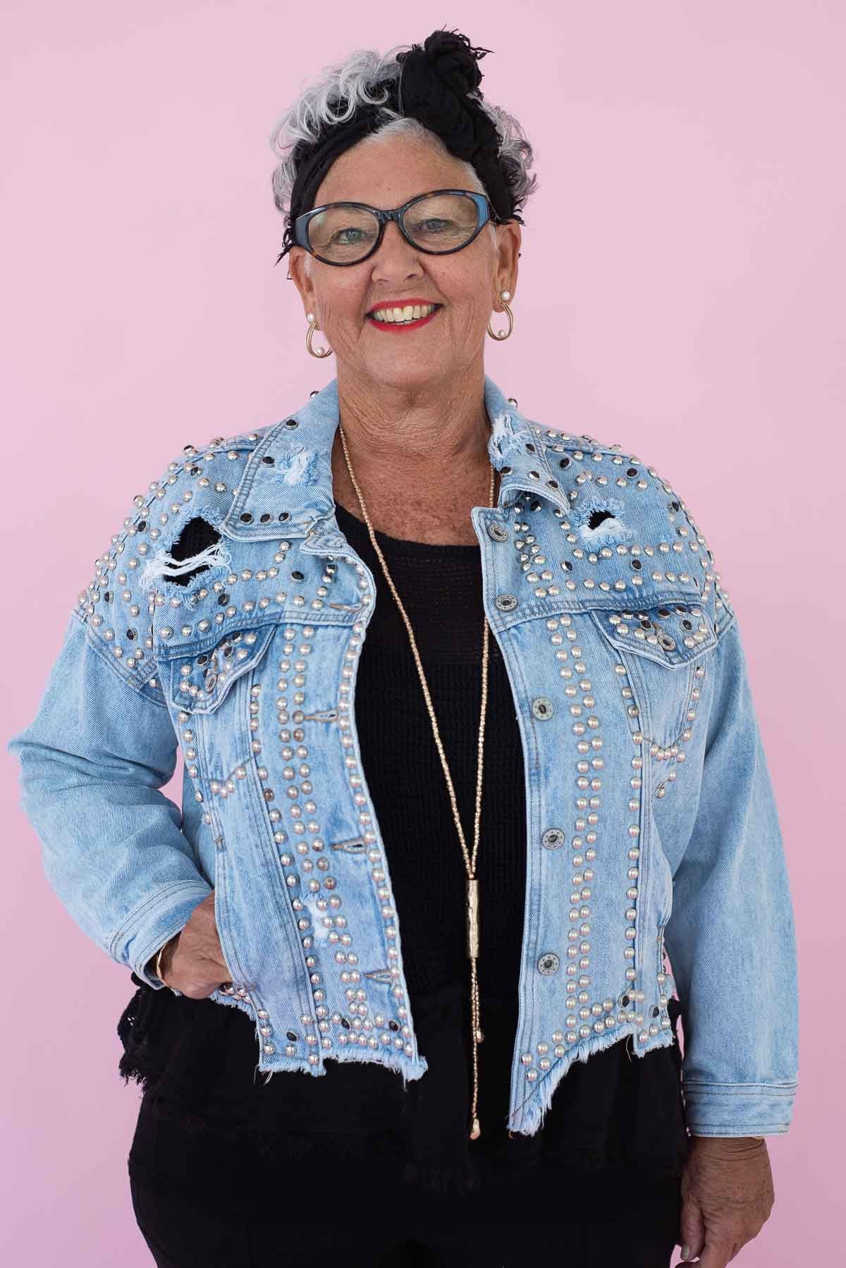 Sass Studded Denim Jacket