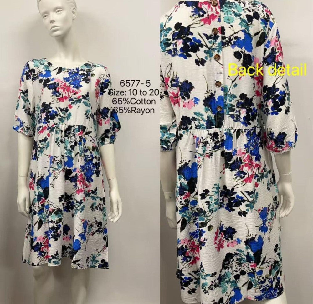 Printed Cotton Rayon Dress