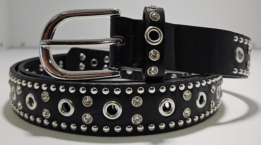 Stud Diamonte Leather Belt