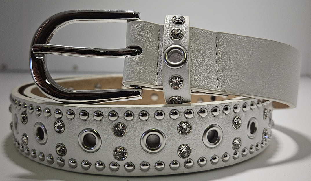 Stud Diamonte Leather Belt