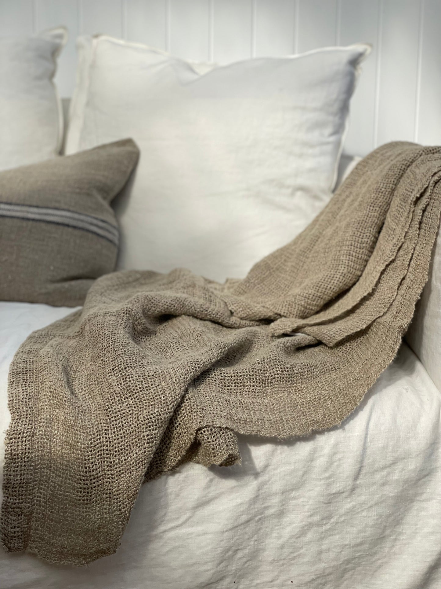 Throw -Natural- Leno 100% Linen 130X190Cm