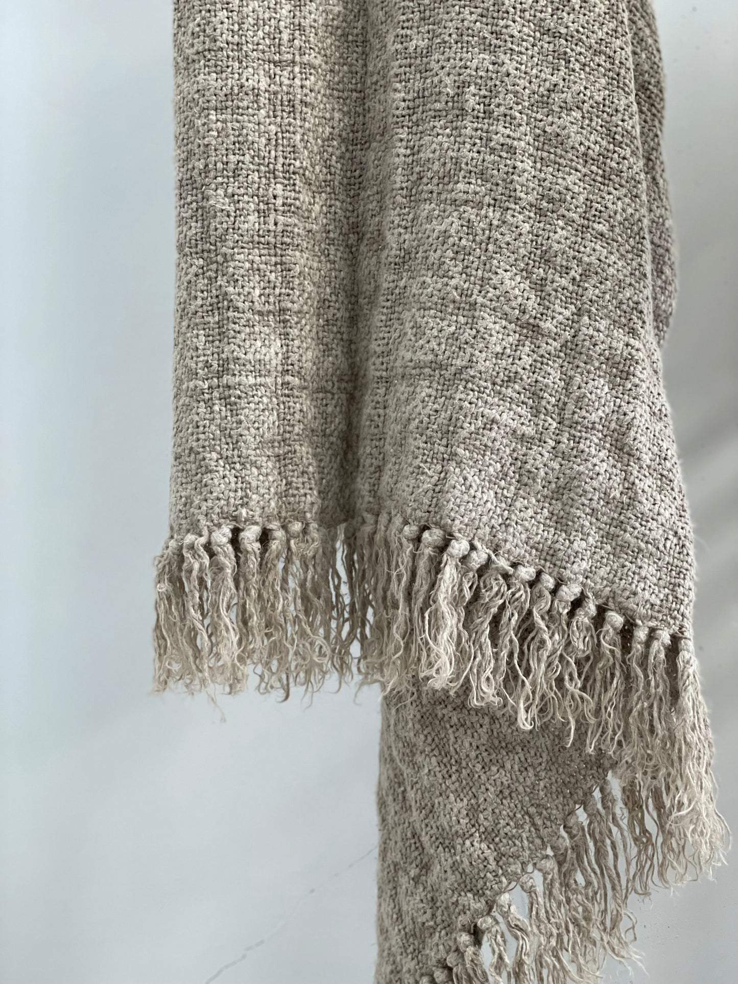 Throw-Natural- Dallas Heavy Handloomed 100% Linen