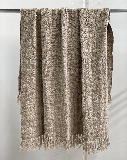 Throw-Natural- Dallas Heavy Handloomed 100% Linen