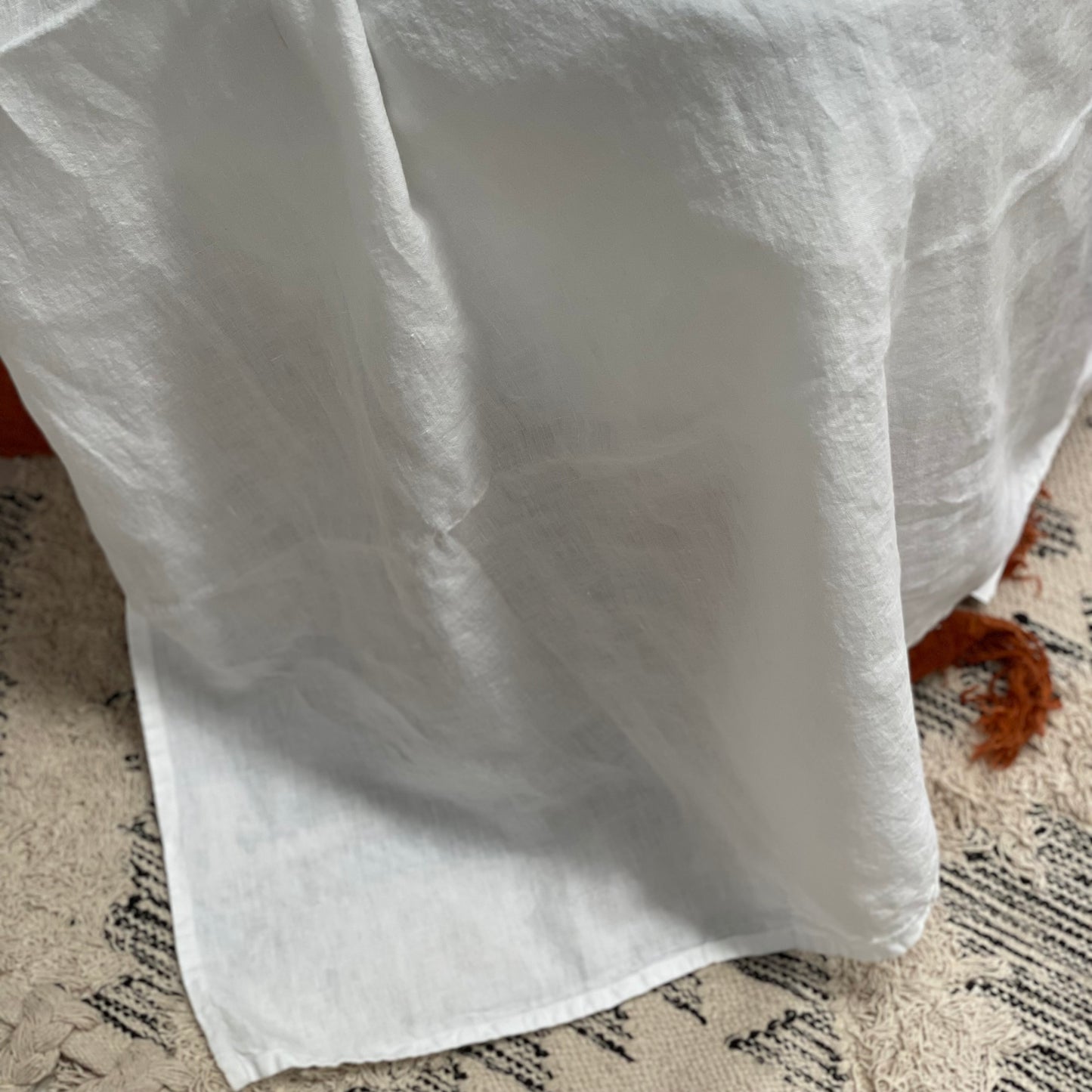 Basics Linen Top/Flat Sheet White