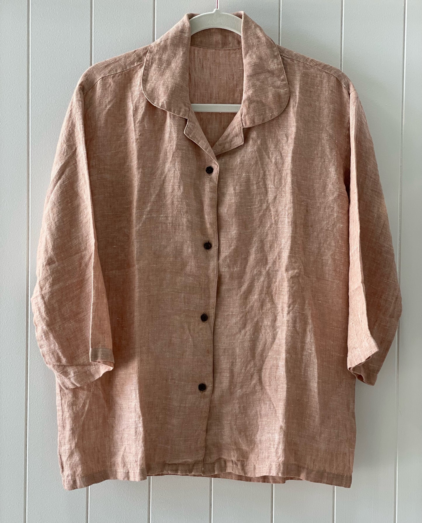Bria 3/4 Sleeves Shirt Pink & White