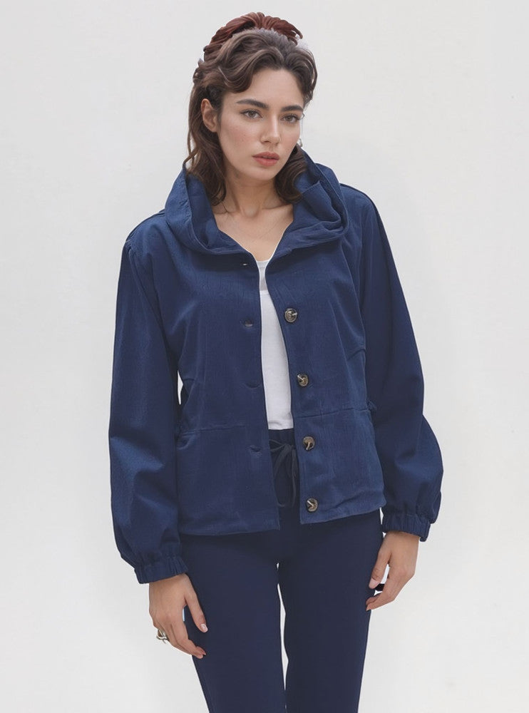 Corduroy Hooded Jacket