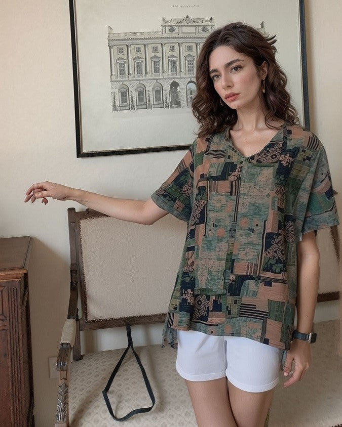 V-neck Cotton Top