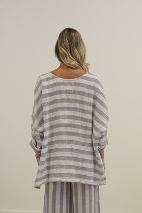 Valentina Top Top Heather Blue Combo