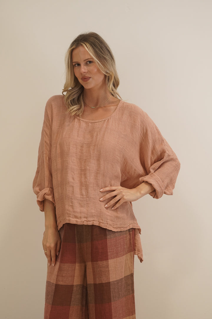 Valentina Top Top Cameo Brown Check