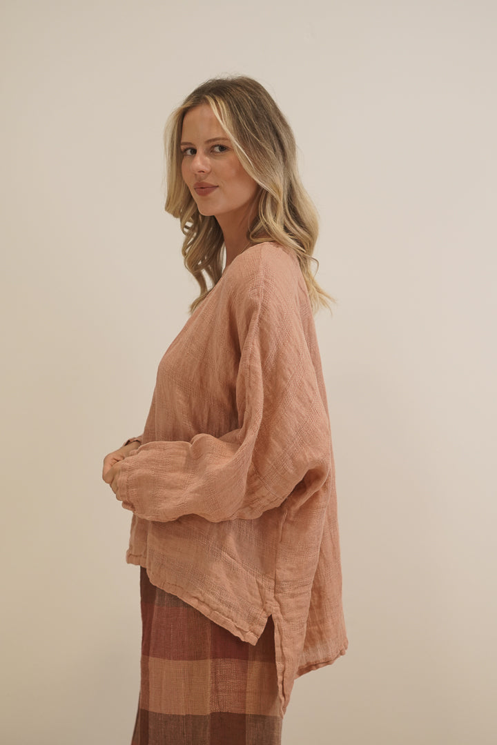Valentina Top Top Cameo Brown Check