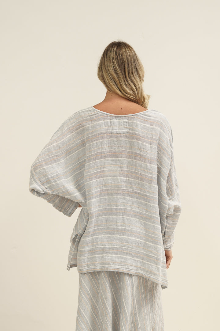 Valentina Top Top Lemon Sorbet Multi Stripes