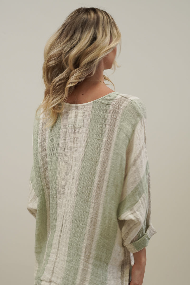 Valentina Top Reseda Stripey