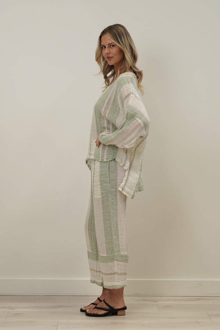 Valentina Top Reseda Stripey