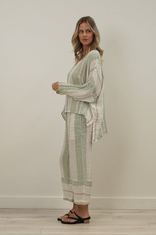 Valentina Top Reseda Stripey