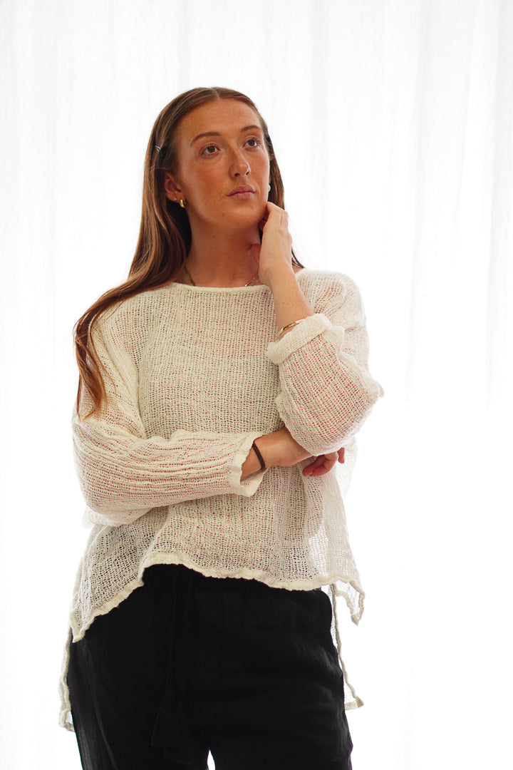 Valentina Top White Mesh