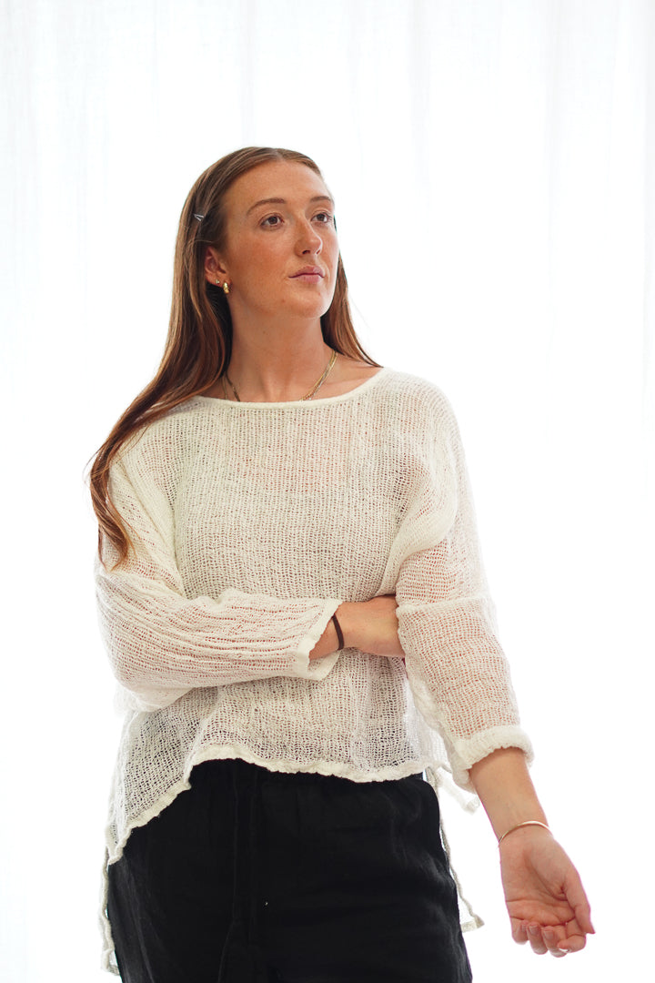Valentina Top White Mesh