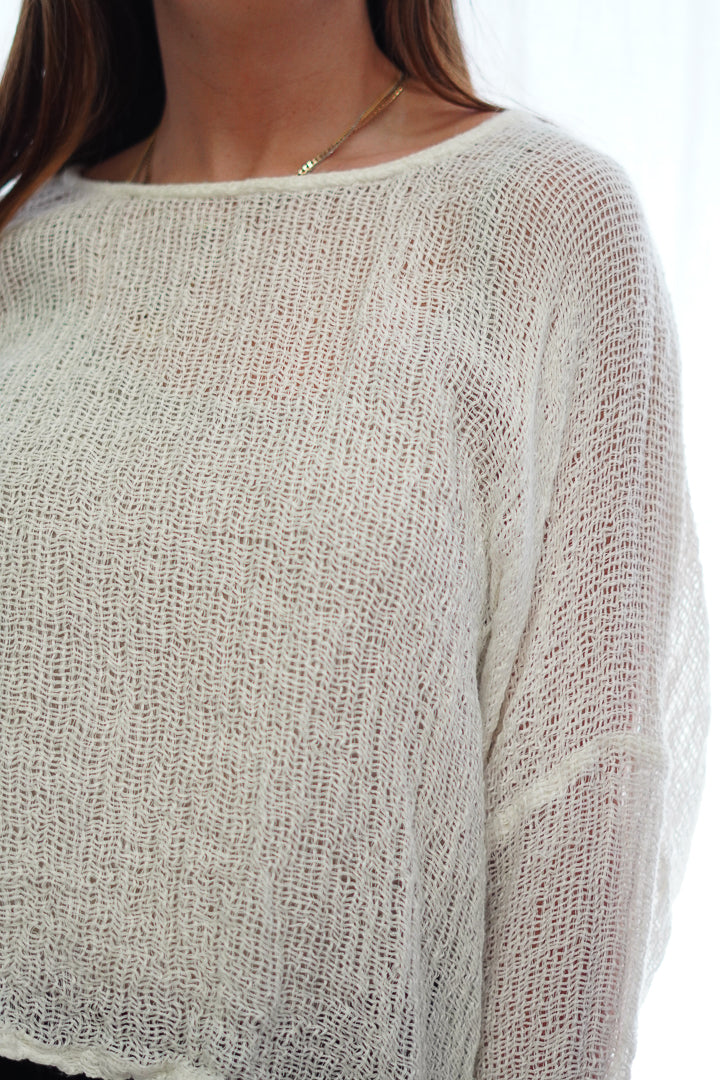 Valentina Top White Mesh