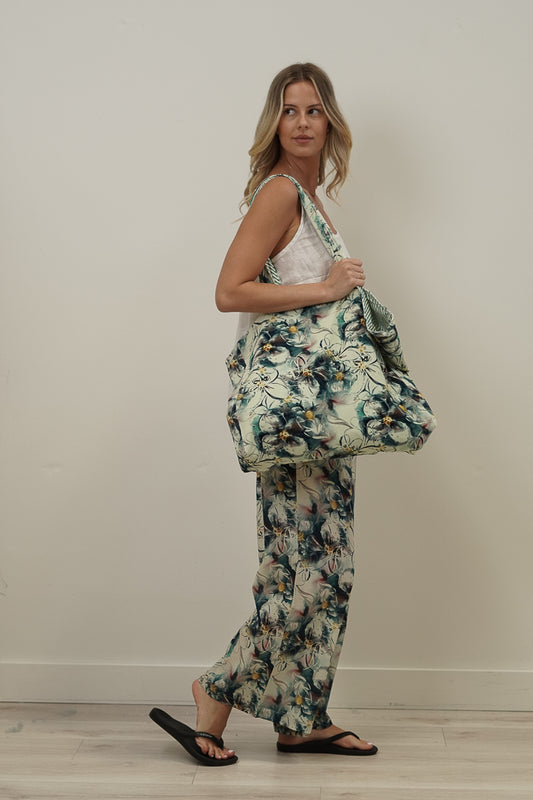 Coastal Botanica Velvet Bag