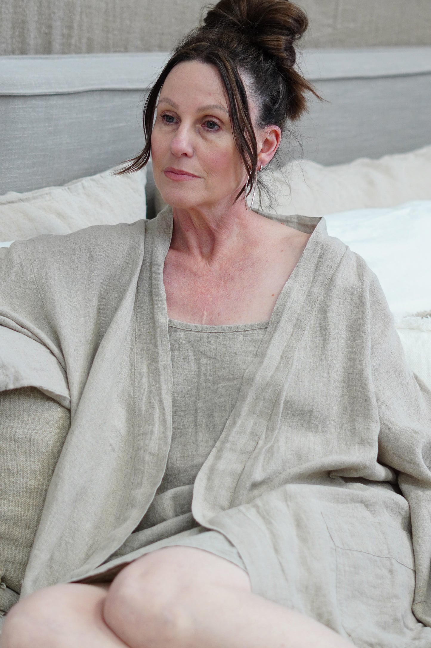 Verona Linen Robe Natural