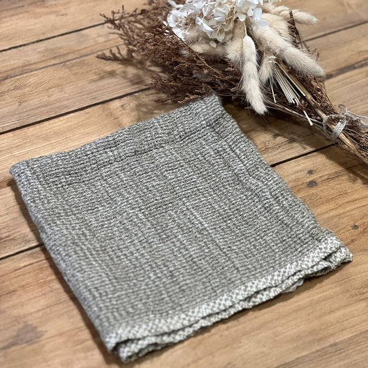 Audrey Linen Wash Cloth Olive