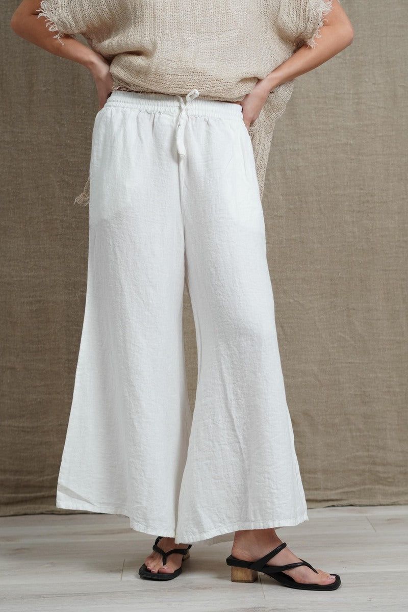 Alessa Wide Leg Pants White