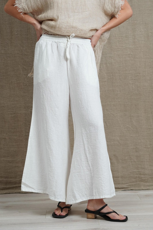 Alessa Wide Leg Pants White