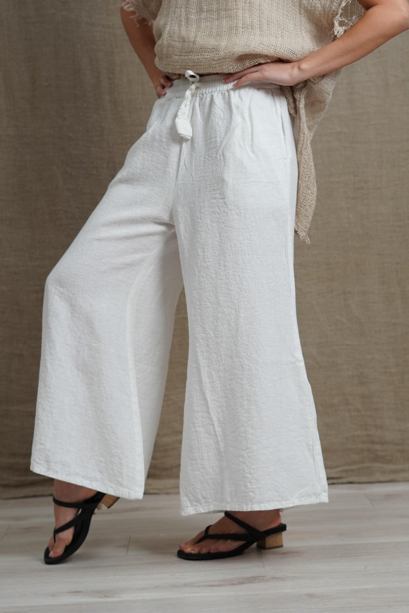 Alessa Wide Leg Pants White