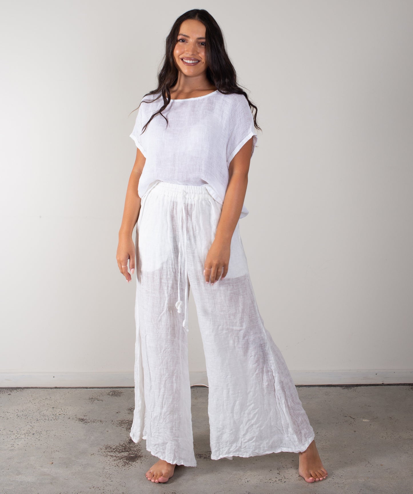 Chiara Wide Legged Pants Ivory
