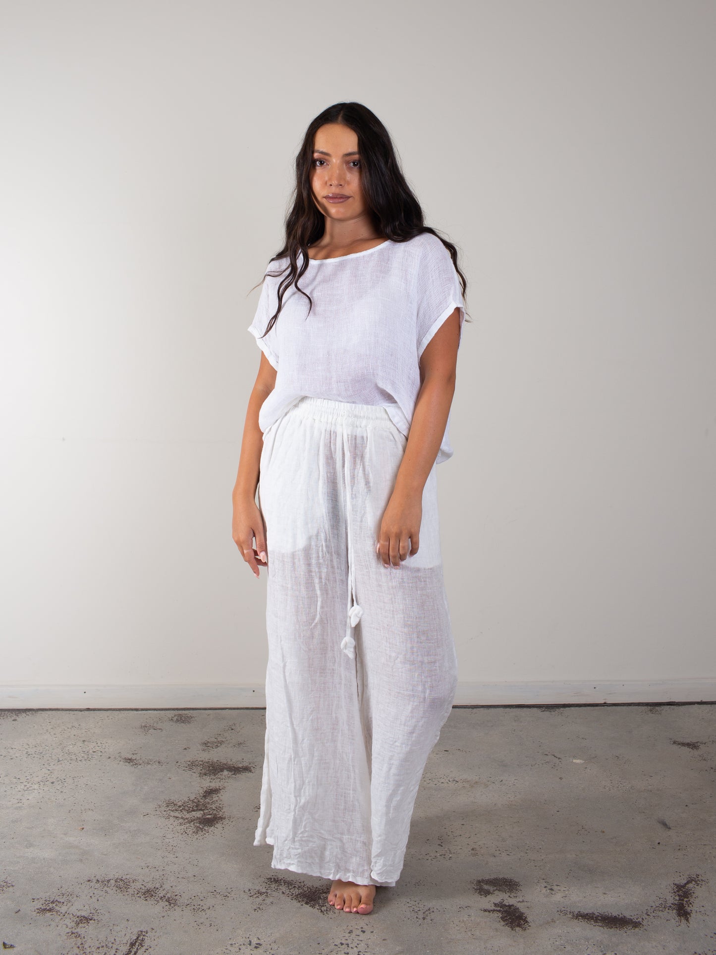 Chiara Wide Legged Pants Ivory