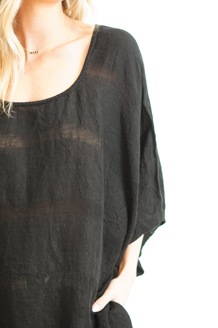 Carlotta Wide Sleeves Black Combo