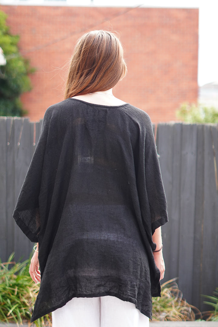 Carlotta Wide Sleeves Black Combo