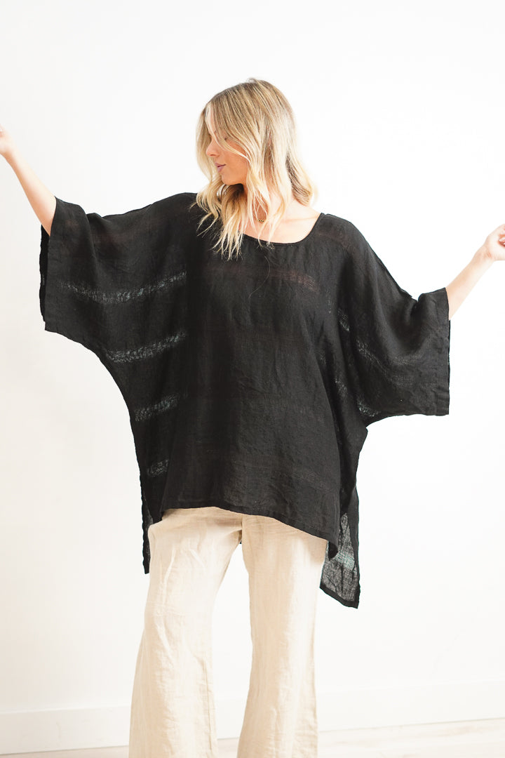 Carlotta Wide Sleeves Black Combo