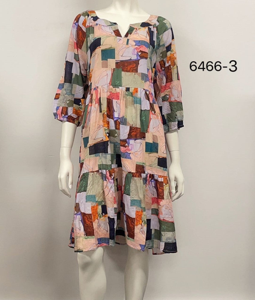 3/4 Sleeve Cotton Dress