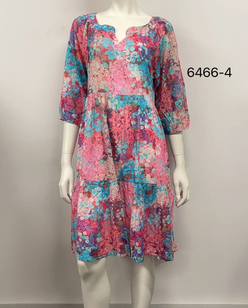 3/4 Sleeve Cotton Dress